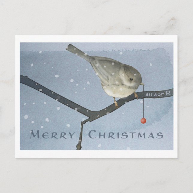 Winter Chickadee Postcard (Front)