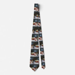Winter Chihuahua Caravan Christmas Adventure Tie
