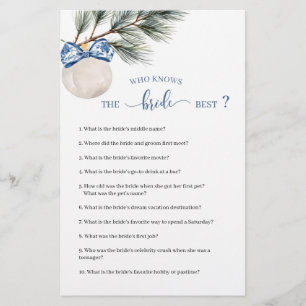 Winter Chinoiserie Bow Who Knows The Bride Best