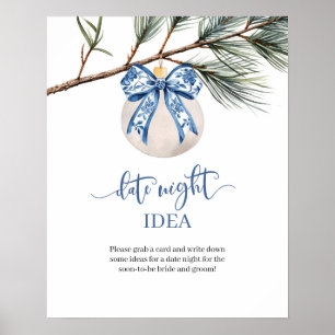 Winter Chinoiserie Date Night Idea Game Sign