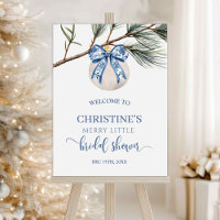 Winter Chinoiserie Welcome Sign Board