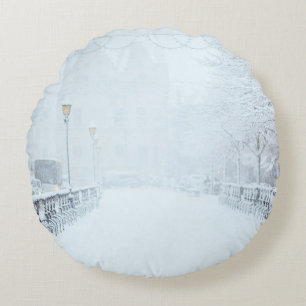 winter christmas 93 round cushion