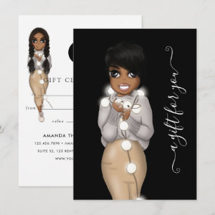 Winter Christmas African American Planner Doll
