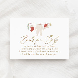 Winter Christmas Baby Clothes Books for Baby Enclosure Card
