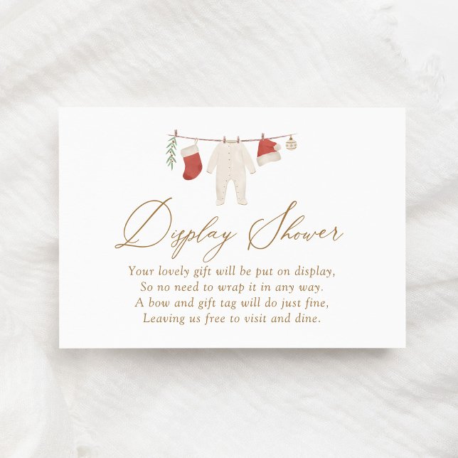 Winter Christmas Baby Clothes Display Shower Enclosure Card (Creator Uploaded)