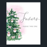 Winter Christmas baby shower favors poster<br><div class="desc">Winter Christmas baby shower favors poster. Matching items available. Thank you!</div>