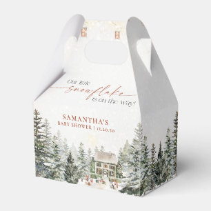 Winter Christmas Baby Shower Favour Box