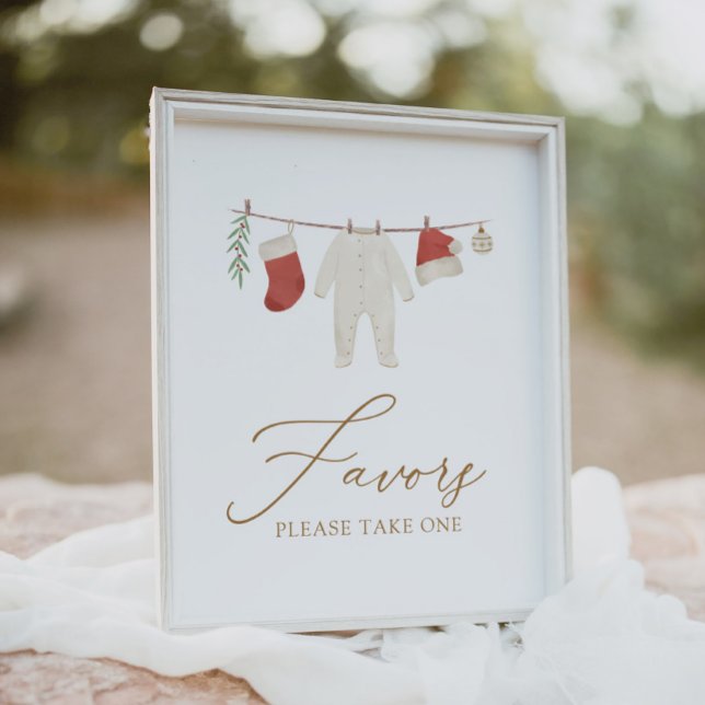 Winter Christmas Baby Shower Favours Sign (Creator Uploaded)