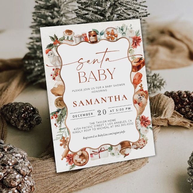 Winter Christmas Baby Shower Invitation (Creator Uploaded)