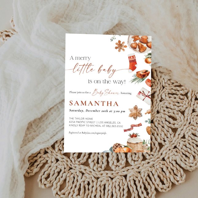 Winter Christmas Baby Shower Invitation (Creator Uploaded)