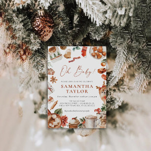 Winter Christmas Baby Shower Invitation