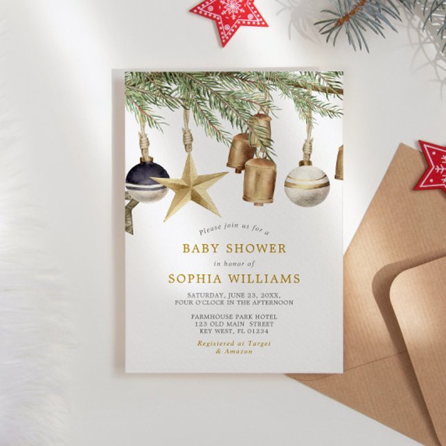 Winter Christmas Baby Shower Invitation (Creator Uploaded)