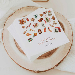 Winter Christmas Baby Shower Paper Napkins