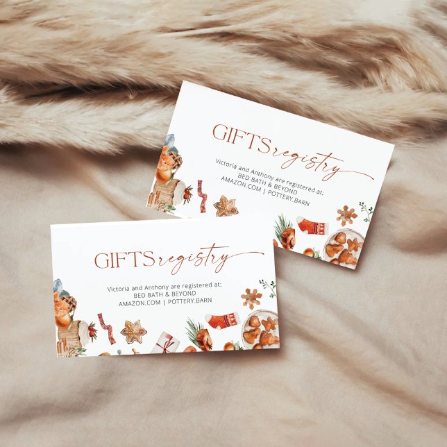 Winter Christmas Baby Shower Registry Enclosure Card (Creator Uploaded)