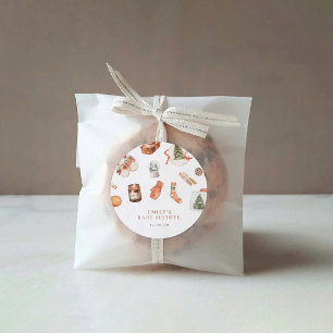 Winter Christmas Baby Shower Stickers