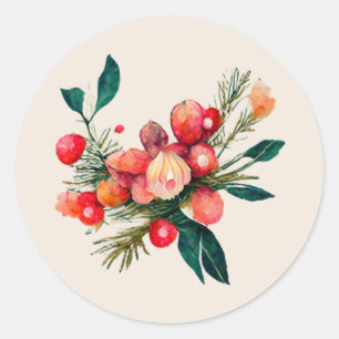 Winter, Christmas Bouquet, Stickers