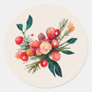 Winter, Christmas Bouquet, Stickers