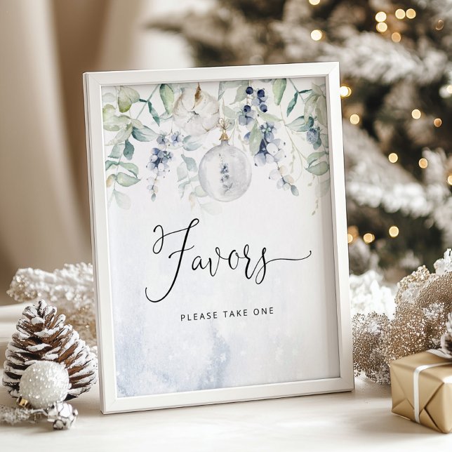 Winter Christmas bubble baby shower Favors Poster (Creator Uploaded)