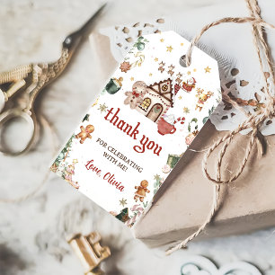 Winter Christmas Cookies Birthday Favour Gift Tag