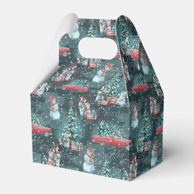 Winter Christmas Cosy  Favour Box (Front Side)