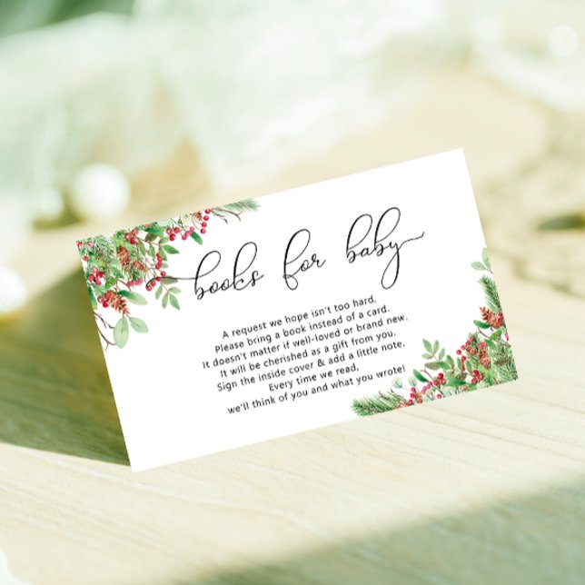 Winter Christmas evergreen books for baby ticket Enclosure Card (Creator Uploaded)