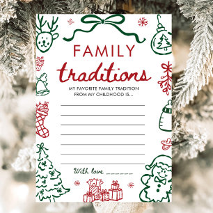 Winter Christmas Family Traditions Baby Shower Invitation