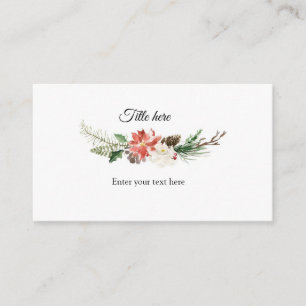 Winter Christmas Floral Enclosure Card