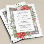 Winter Christmas Floral Poinsettia Gold Wedding<br><div class="desc">Budget designs do not include envelopes and one design per sheet. This design may be personalised in the area provided by changing the photo and/or text. Or it can be customised by clicking Personalise this Template and then choosing the click to customise further option and delete or change the colour...</div>
