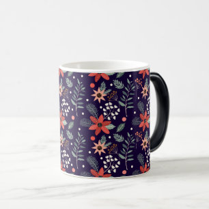 Winter Christmas Floral Seamless Pattern Design Magic Mug