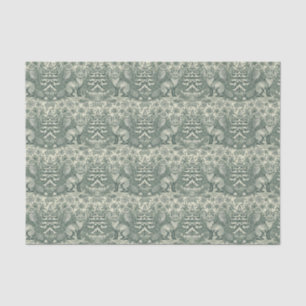 Winter / Christmas Fox & Owl Illustration Pattern Tissue Paper