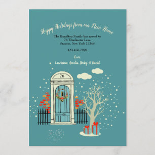 Winter Christmas Front Door 2 Moving Announcement