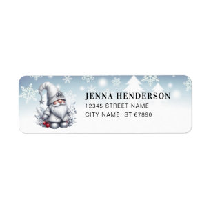 Winter Christmas Gnome Return Address Labels