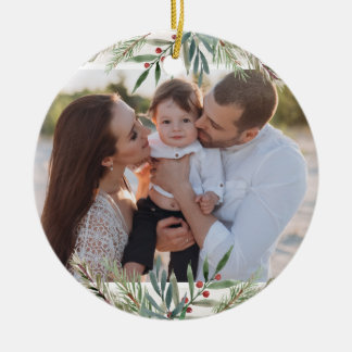 Winter Christmas Greenery Ornament