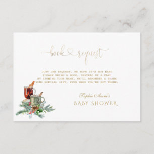 Winter Christmas Holidays Baby Shower Enclosure Card