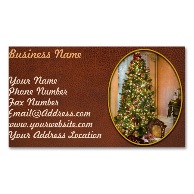 Winter - Christmas - It's Christmas again Magnetic Business Card (Front)