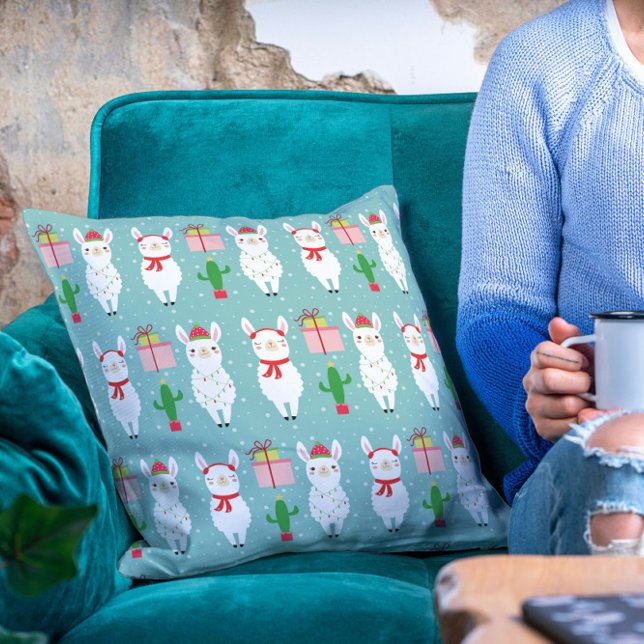 Winter Christmas Llamas | Holidays Cushion (Creator Uploaded)