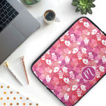 Winter Christmas Mittens Pattern in Pink Laptop Sleeve<br><div class="desc">This novelty pattern design features hand drawn mittens with unique doodled designs on each mitten, perfect for the chilly winter season. Each adorable mitten has snowflakes, hearts, festive stripes, strings and pom poms or petal prints, and are surrounded by snowflake dots. Coloured in a bright and lively colour palette of...</div>