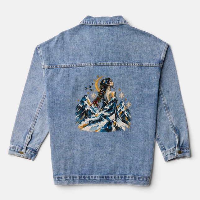 Winter Christmas Muse Denim Jacket (Back)