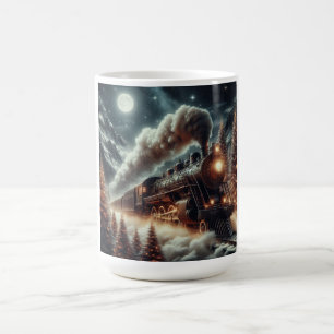 Winter/Christmas night train Coffee Mug