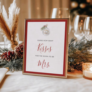 Winter Christmas Ornament Guess How Many Poster