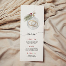 Winter Christmas Ornament Menu