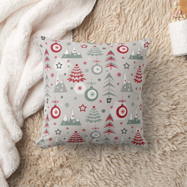 Winter Christmas pattern. Cushion (Blanket)