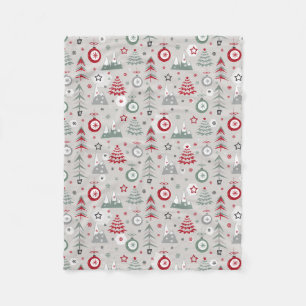Winter Christmas pattern. Fleece Blanket