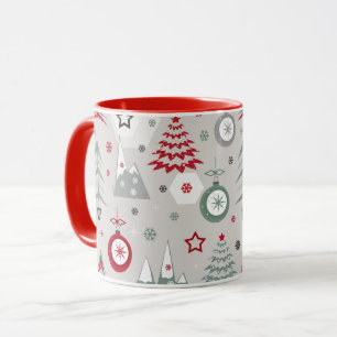 Winter Christmas pattern.  Mug