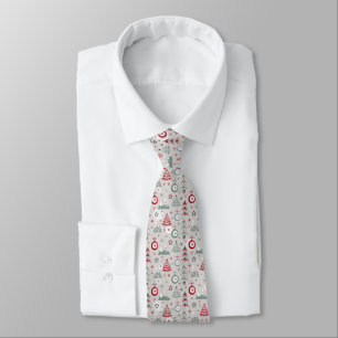 Winter Christmas pattern. Neck Tie