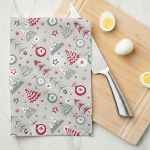 Winter Christmas pattern.  Tea Towel