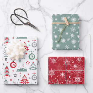 Winter Christmas pattern. Wrapping Paper Sheet