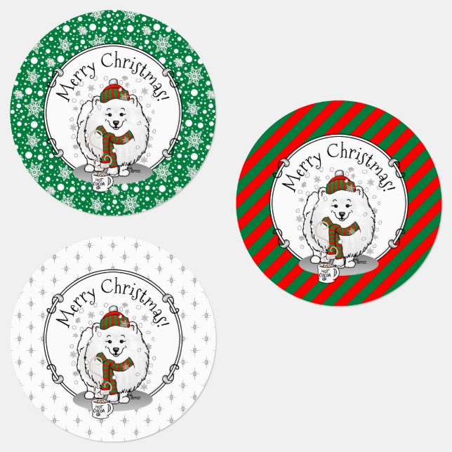 Winter Christmas Pomeranian (white) Dog Scarf Snow (Group)