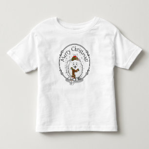Winter Christmas Pomeranian (white) Dog Scarf Snow Toddler T-Shirt