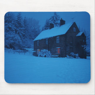 Winter, Christmas Scene Mouse Mat